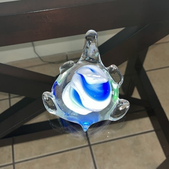 Glass Art Glass Hand Blown Glass White Original Decorative Paperweights - Picture 3 of 5